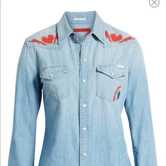 mother all my exes denim shirt